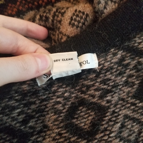 Susan Bristol Wool Nordic Fair Isle Clasp Cardigan - Picture 7 of 7